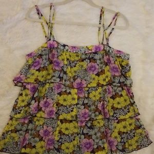 Leif Notes Floral Ruffle Top